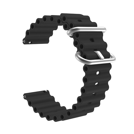 Силиконовый ремешок WB35 Ocean Band Универсальный 22мм (black) 2