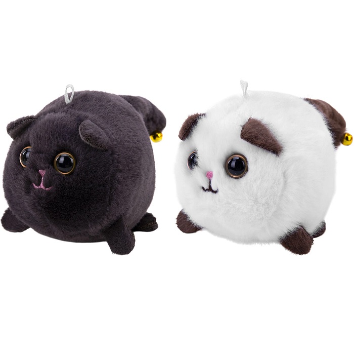 Игрушка пищалка мягкая заводная Котик, высота 14 см, WOOZOO 666195