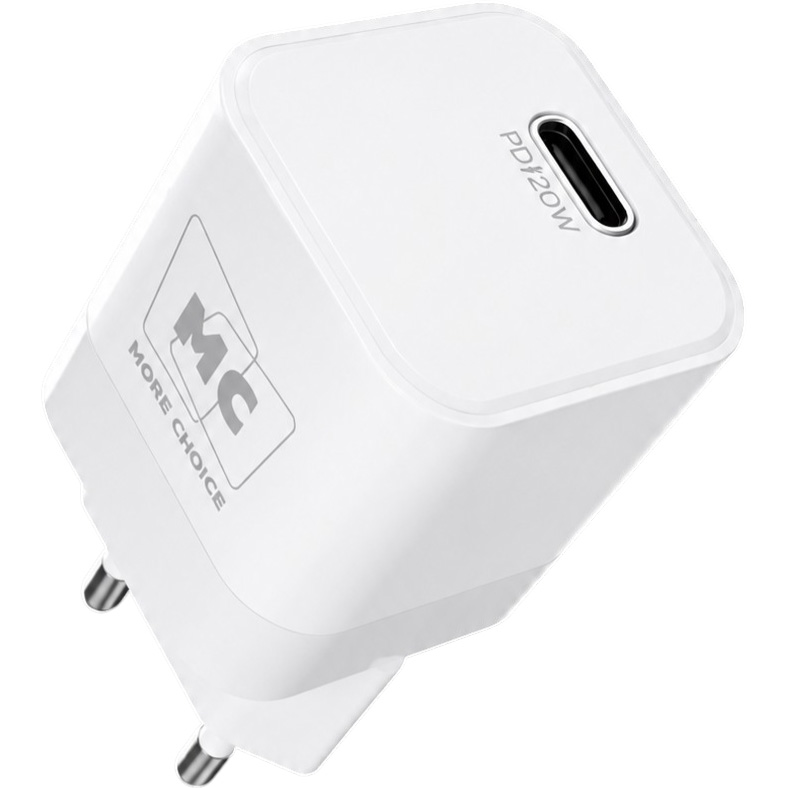 Сетевое ЗУ 1Type-C 3A MORE CHOICE NC86a White, PD20W