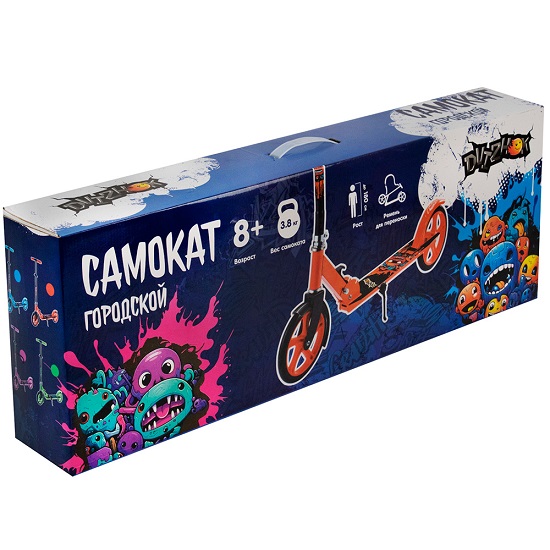 Самокат Dvizhok C23 синий ABEC-9 кол 200мм 100 кг 3