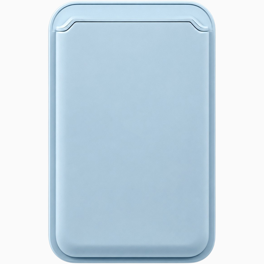 Кошелек для карт  iPhone Silicone Wallet MagSafe с лого (№02 Голубой)