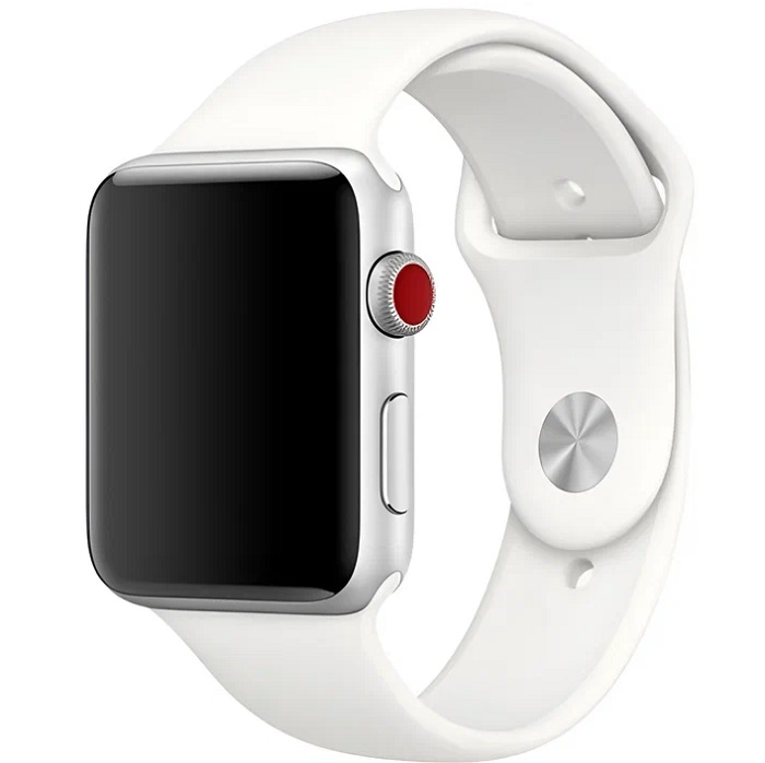 Спортивный ремешoк для Apple Watch 42/44/45 мм белый