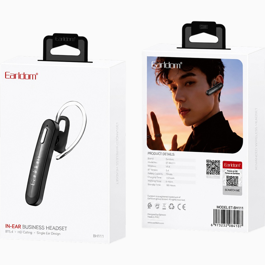 Гарнитура-Bluetooth EARLDOM BH111, чёрный 2