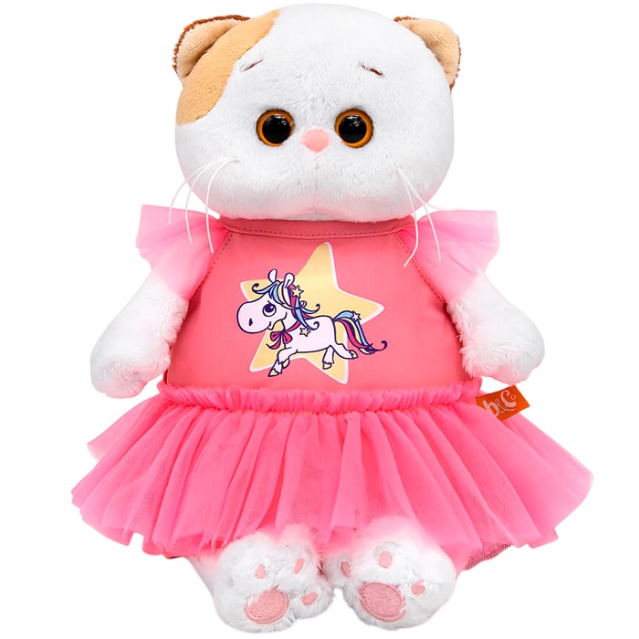 Мягкая игрушка Кошечка Ли-Ли в платье с лошадкой , 27 см (LK27-175)