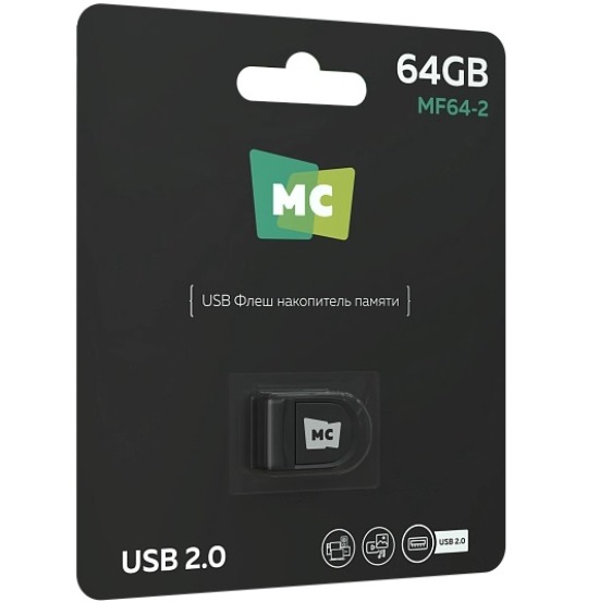 USB 64Gb MORE CHOICE MF64-2 Black