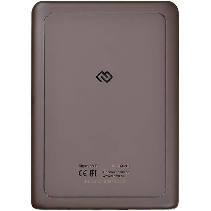 Электронная книга DIGMA E60C 6" коричневая 2