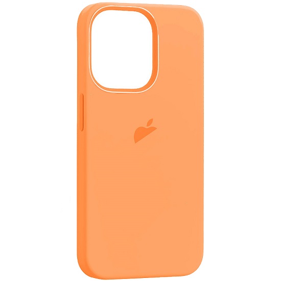 Силиконовый чехол SILICONE CASE для iPhone 15 Pro (MagSafe + анимация NFC Clear) c LOGOLight  Orange Sorbet