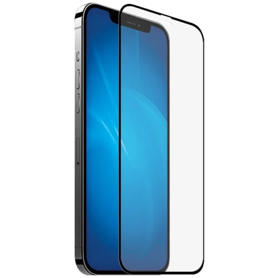 Противоударное стекло DF для iPhone 12 Pro Max DF iColor-26 black