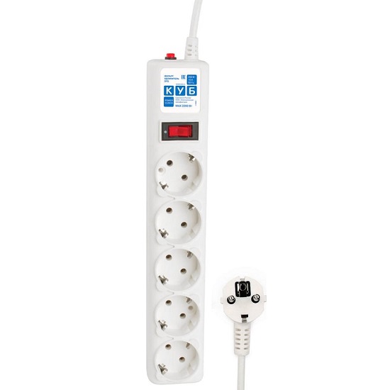 Сетевой фильтр  3.0м POWERCUBE SPG-B-10-WHITE (5 розеток) белый
