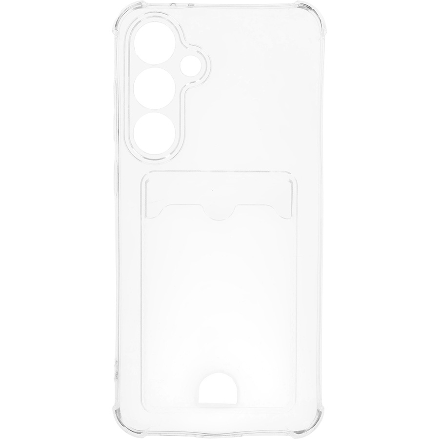 Задняя накладка ZIBELINO Silicone Card Holder для Samsung Galaxy S24 FE 5G (прозрачный)