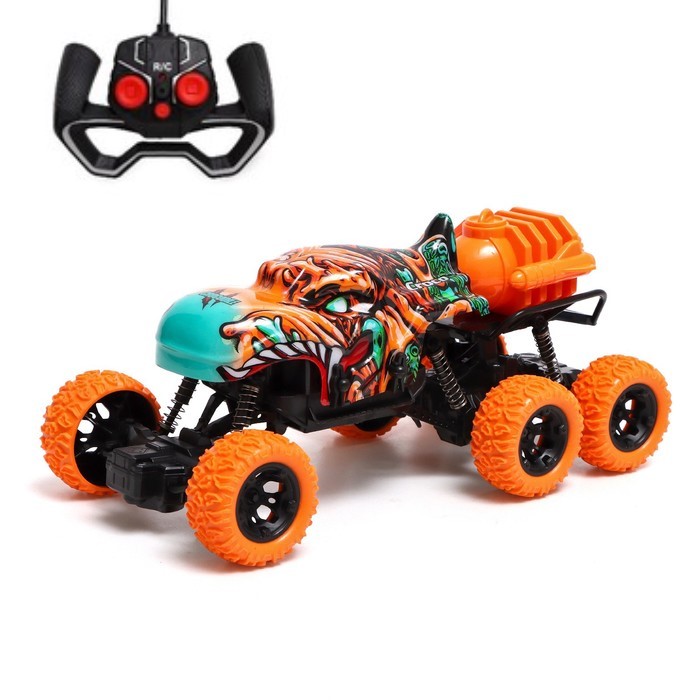 Джип радиоуправляемый MONSTER, 1:16, эффект дыма оранжевый 7707465