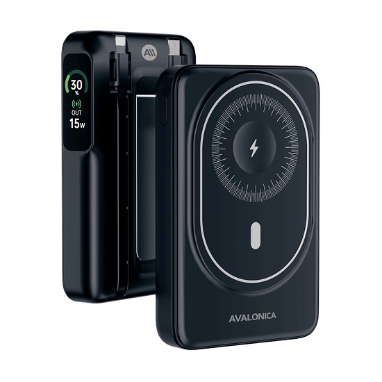 Внешний АКБ Avalonica, 10000 мАч, MagSafe, Type-C, черный (AVA-PWB-004 black)