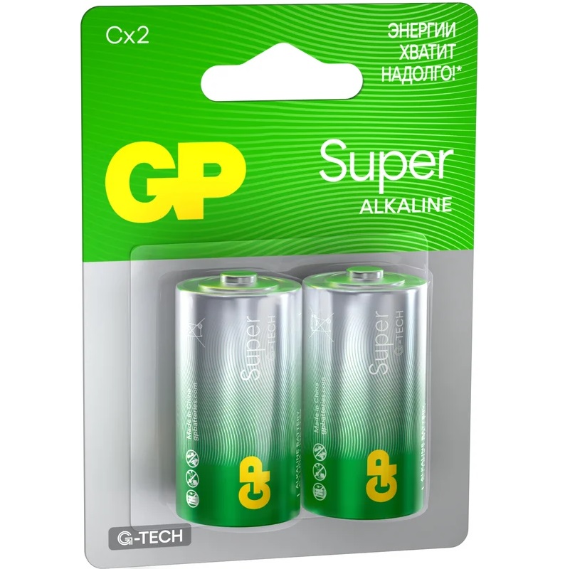 Элемент питания GP LR14 Super G-Tech BL-2 (14AA21-2CRSBC2)