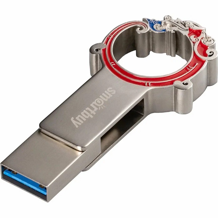 USB 128Gb SMARTBUY Metal Snake металл