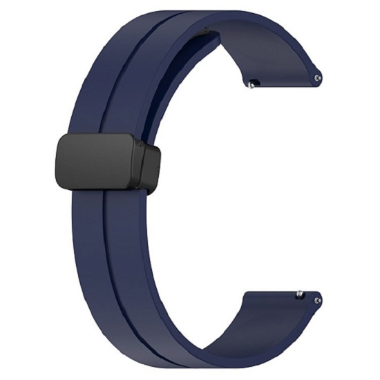 Силиконовый ремешок WB29 Универсальный 22мм на магните (dark blue) 4