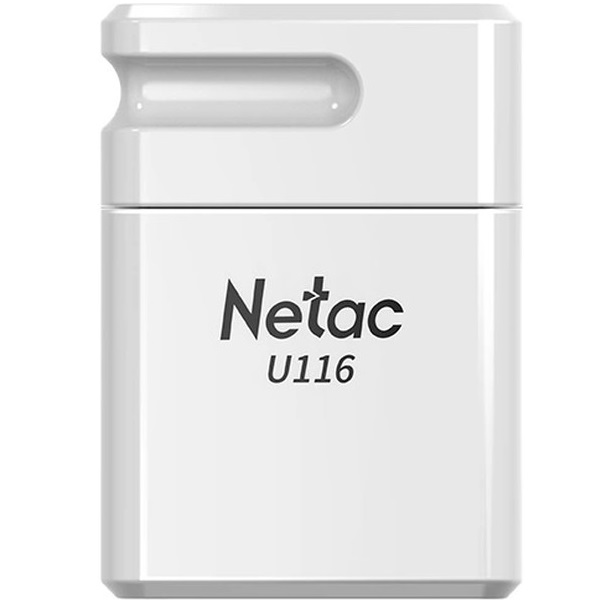 USB 16Gb Netac U116 mini (NT03U116N-016G-32WH), белый, USB 3.2, R/W 90/30