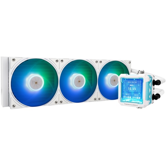 Система водяного для процессора Thermalright Frozen Warframe Pro 360 White ARGB (360mm, White, ARGB/ Fans: 3x120mm, 70.84CFM, 29.8dBA, 2000RPM/ Pump
