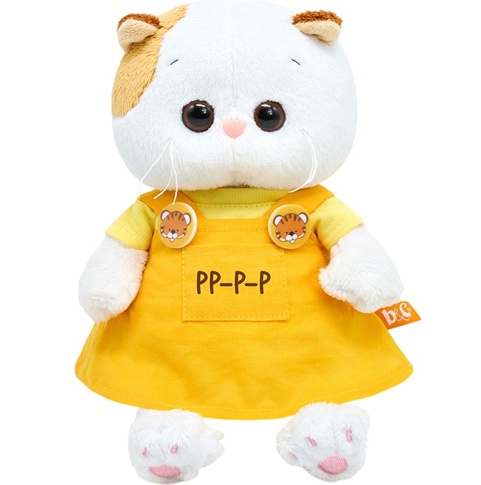 Мягкая игрушка Кошечка Ли-Ли baby в сарафане с тигрятами 18 см (LB-147)