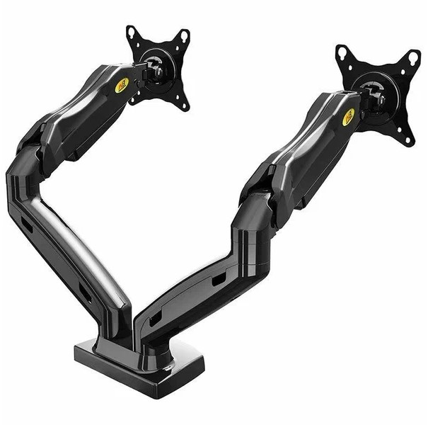 Кронштейн NB ERGONOMIC F160 (17"-27")  настольный, наклонно-поворотный (для двух мониторов), чёрный