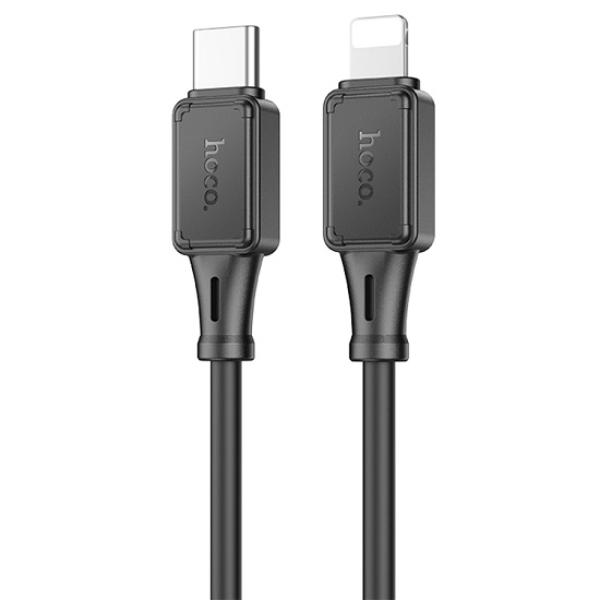 Кабель Ligtning <--> Type-C 1.0м HOCO X101 Assistant, черный, 27W