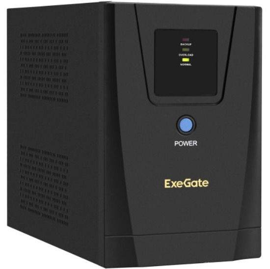 Источник бесперебойного питания ExeGate SpecialPro UNB-1200.LED.AVR.2SH.3C13.USB 1200VA/750W, LED, AVR, 2*Schuko+3*C13, USB,съемн.кабель, металлически