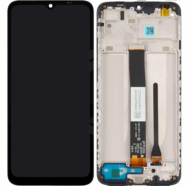 Дисплей для Xiaomi Redmi 9A/9C/10A в рамке + тачскрин (черный) 100%