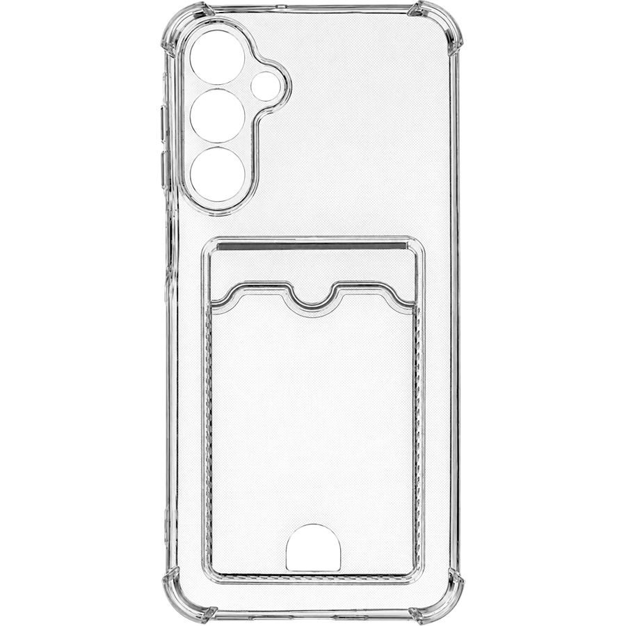 Задняя накладка ZIBELINO Silicone Card Holder для Samsung Galaxy A16 5G (A166) (прозрачный)