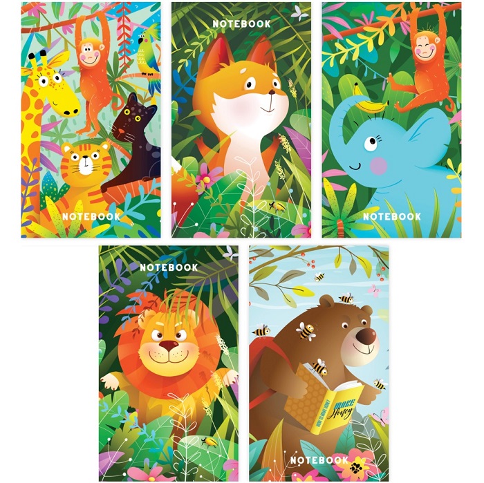 Блокнот  А7 48л. на склейке BG "Cute animals" Б7ск48 12769