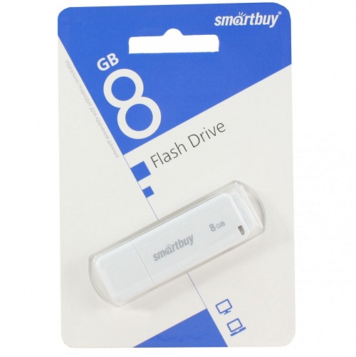 USB  8Gb SMARTBUY Clue белый