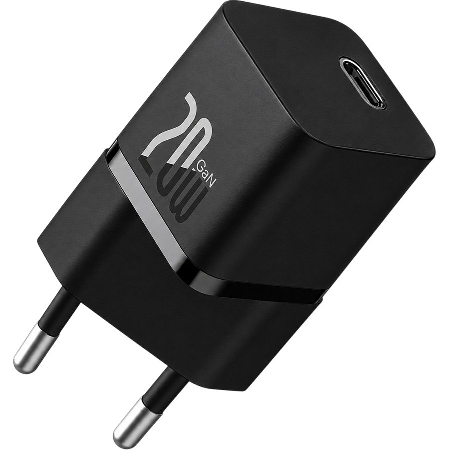 Сетевое ЗУ 1Type-C BASEUS GaN5 Fast Charger(mini) 1C 20W EU Black, CCGN050101