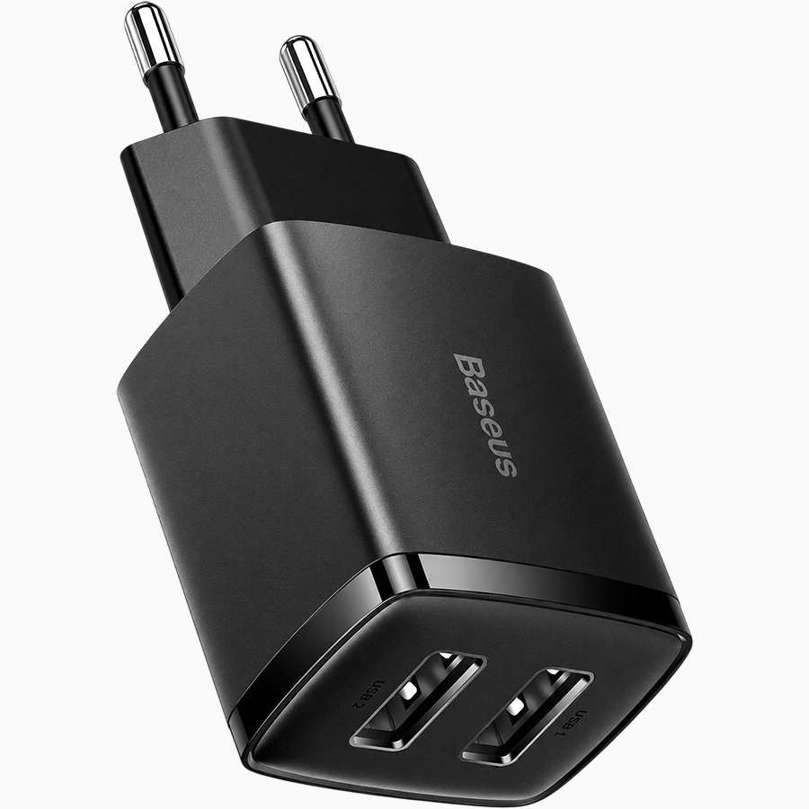 Сетевое ЗУ 2USB BASEUS CCXJ010201 черный, 10.5W 2