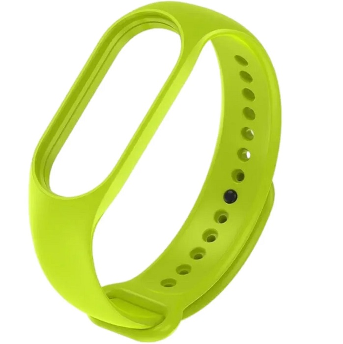 Силиконовый ремешок для Xiaomi Mi band 5/6 ярко-салатовый
