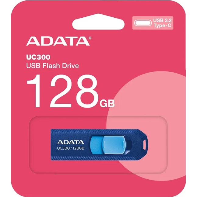 USB 128Gb ADATA UC300 (ACHO-UC300-128G-RNB/BU),синий, USB 3.2