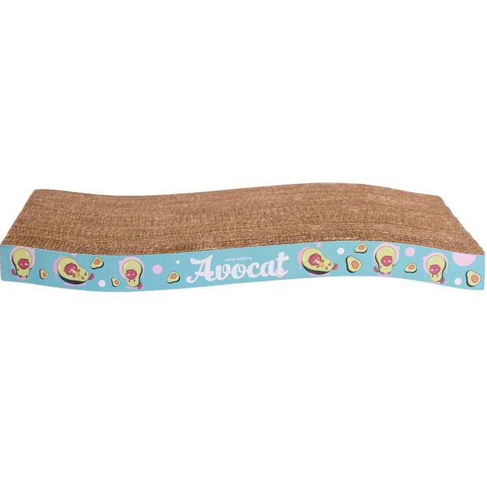 Когтеточка из картона Avocat волна, 45.5×19×3.5 см