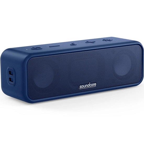 Колонка портативная Anker Soundcore 3, Синяя, Bluetooth 16W(Уценка)