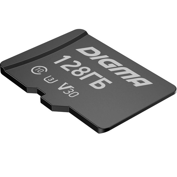 Micro SD 128Gb Digma CARD30 Class10 + адаптер SD 2