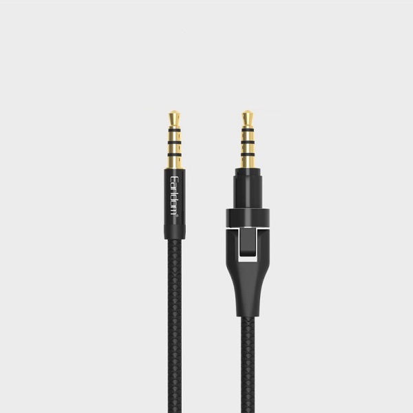 Кабель Jack 3.5 <--> Jack 3.5  1.0м EARLDOM AUX44 сгибающийся 90°, черный