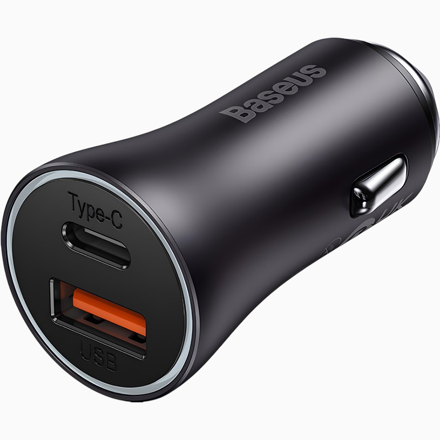 Авто ЗУ 2USB BASEUS CGJM000013 серый, 60W
