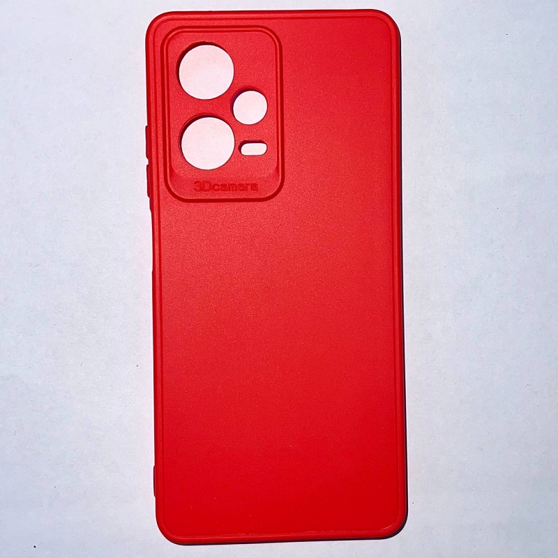 Задняя накладка Мобилис для Xiaomi Redmi Note 12 Pro (5G)/ Poco X5 Pro 5G, красный , матовая с защитой камеры