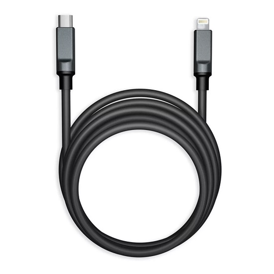 Кабель Lightning <--> Type-C  1.0м SMARTBUY BOLD черный (IK-12-PDBOLD-BLACK)