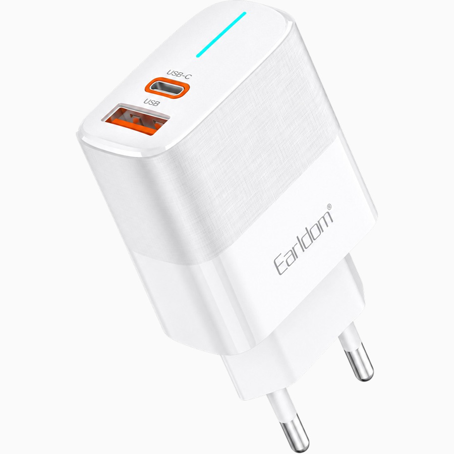 Сетевое ЗУ 1USB/1Type-C  Earldom ES-EU32 (38W), белый