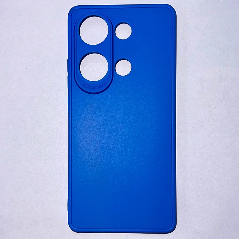 Задняя накладка Мобилис для Xiaomi Redmi Note 13 Pro (4G), синий , матовая с защитой камеры