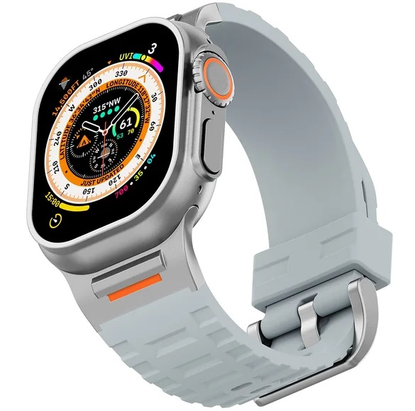 Спортивный ремешок NOMAD для Apple Watch 42/44/45/49mm, светло серый