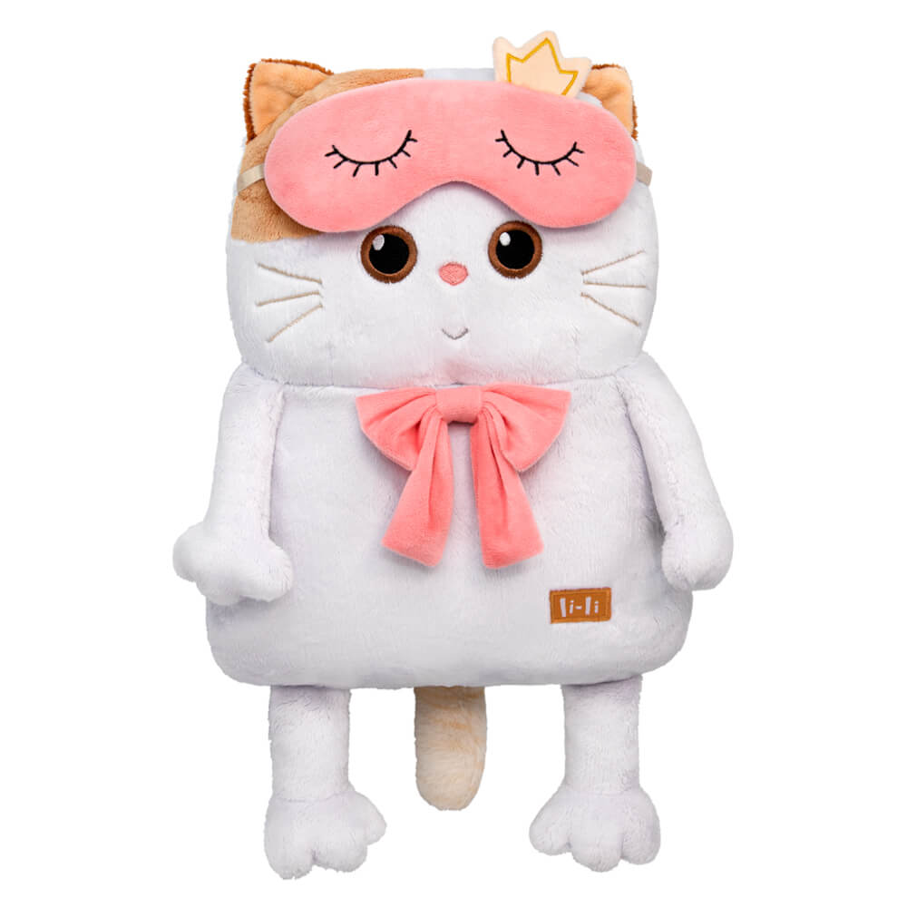 Мягкая игрушка-подушка Кошечка Ли-Ли в маске для сна, 32 см (LKp32-124)