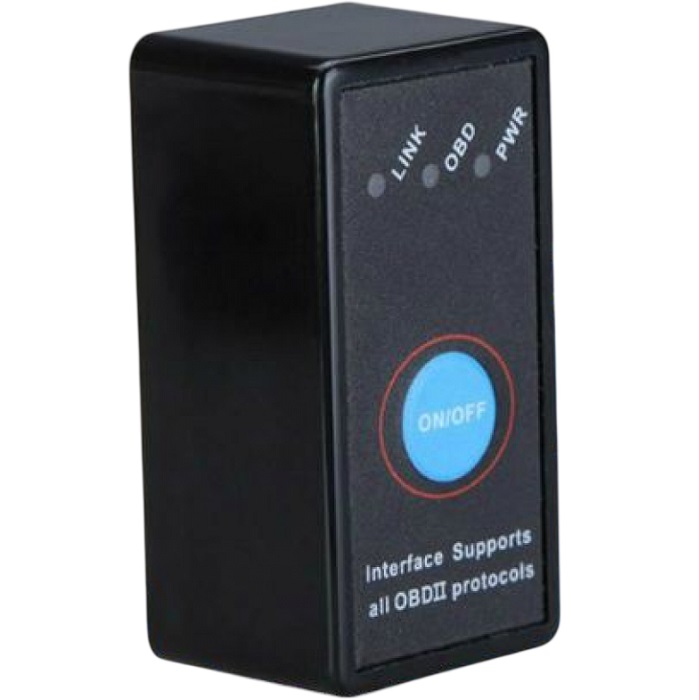 Автосканер OBD2 v1.5 Bluetooth с кнопкой для диагностикой через смартфон