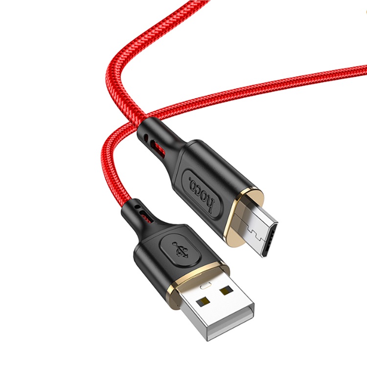 Кабель USB <--> microUSB  1.0м HOCO X95 Goldentop, красный