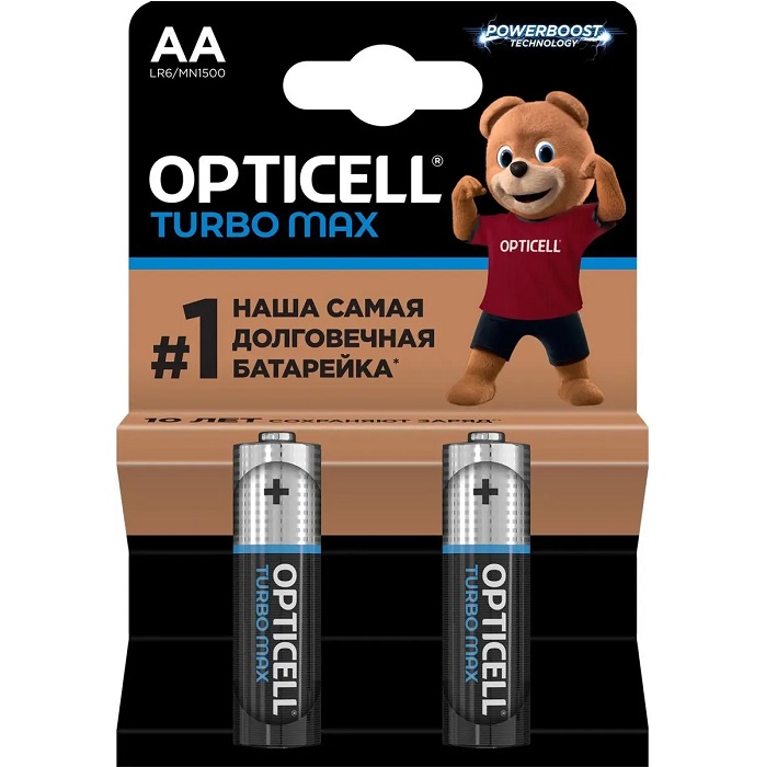 Элемент питания OPTICELL LR06 TURBO MAX BL-2 (2/96)