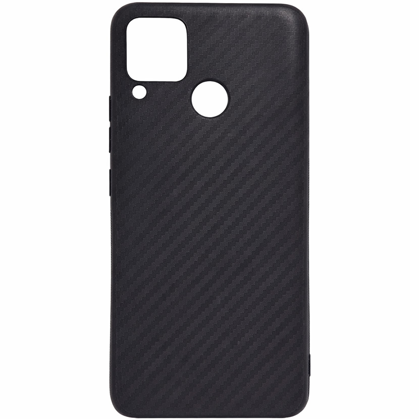 Силиконовый чехол CARBON для Reаlme C15 (2020) чёрный