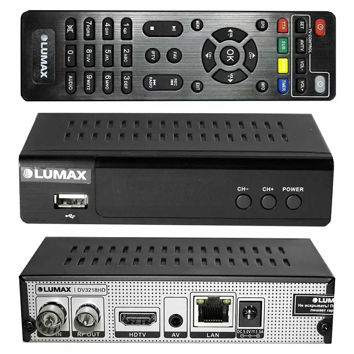 Ресивер DVB-T2 LUMAX DV3218HD 3