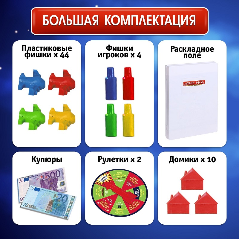 Настольная экономическая игра Монополия «Магические приключения», 2-4 игрока, 7+ 2